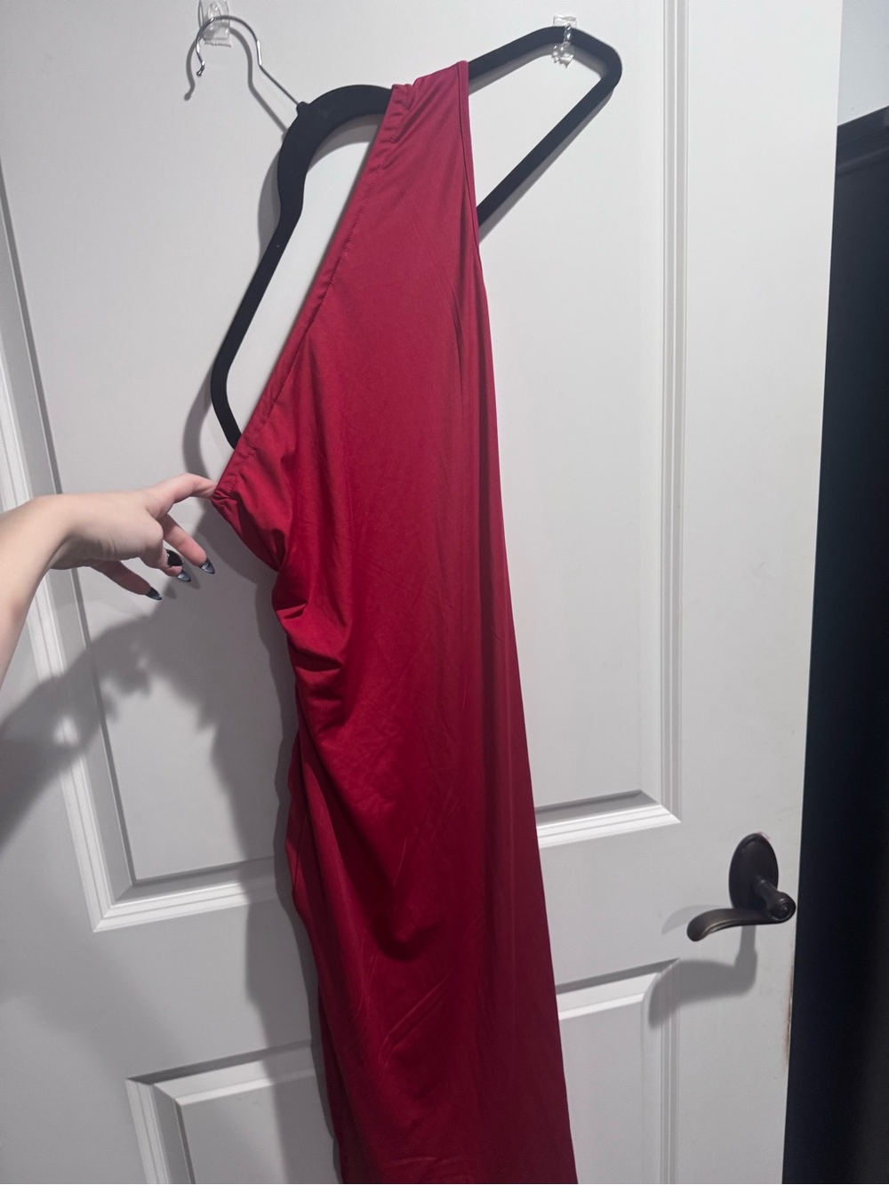 Red One-Shoulder Women’s Dress